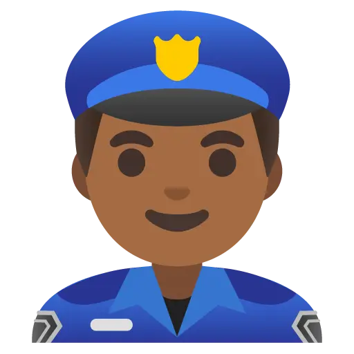 Man Police Officer: Medium-Dark Skin Tone