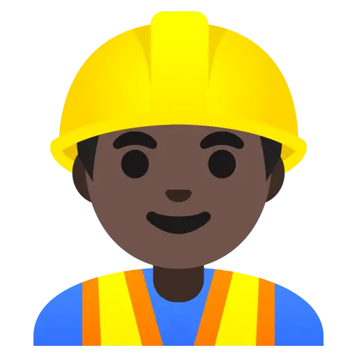 Man Construction Worker: Dark Skin Tone