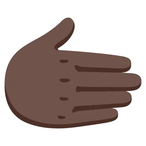 Rightwards Hand: Dark Skin Tone