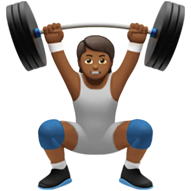 Person Lifting Weights: Medium-Dark Skin Tone