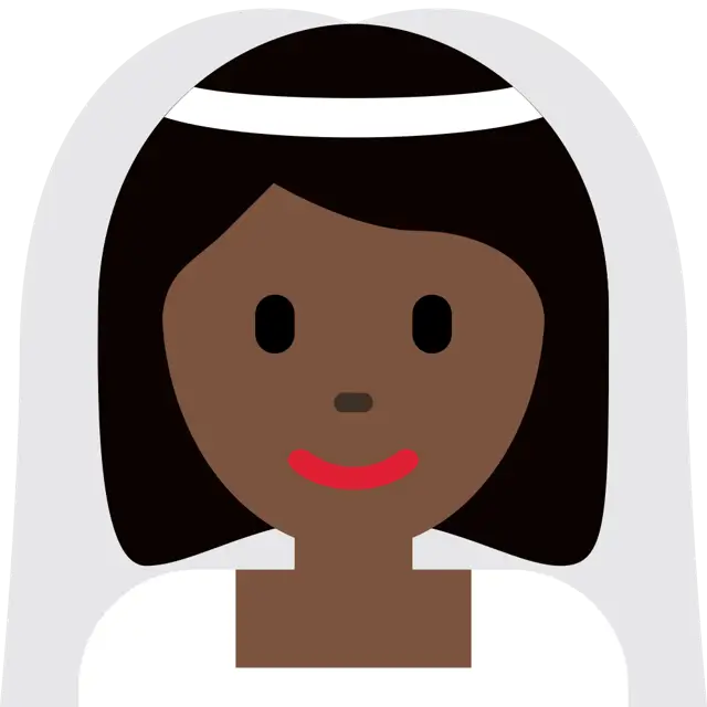 Woman With Veil: Dark Skin Tone