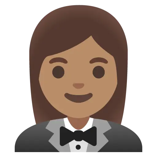 Woman in Tuxedo: Medium Skin Tone