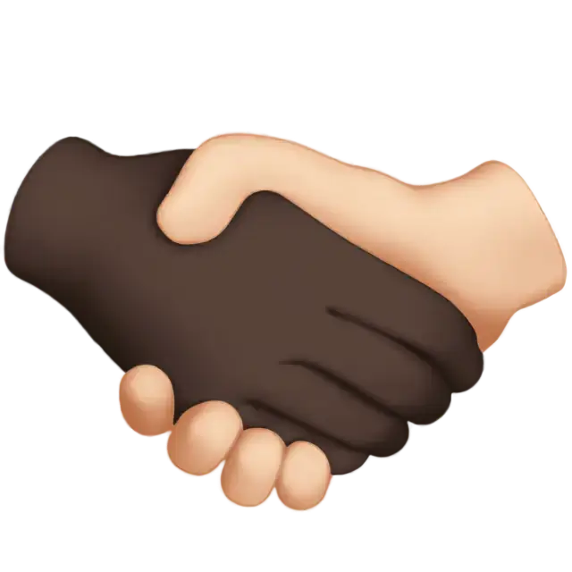 Handshake: Dark Skin Tone, Light Skin Tone