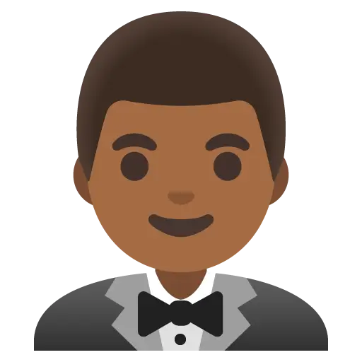 Man in Tuxedo: Medium-Dark Skin Tone