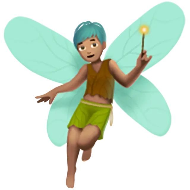 Man Fairy: Medium Skin Tone