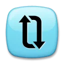Clockwise Downwards and Upwards Open Circle Arrows