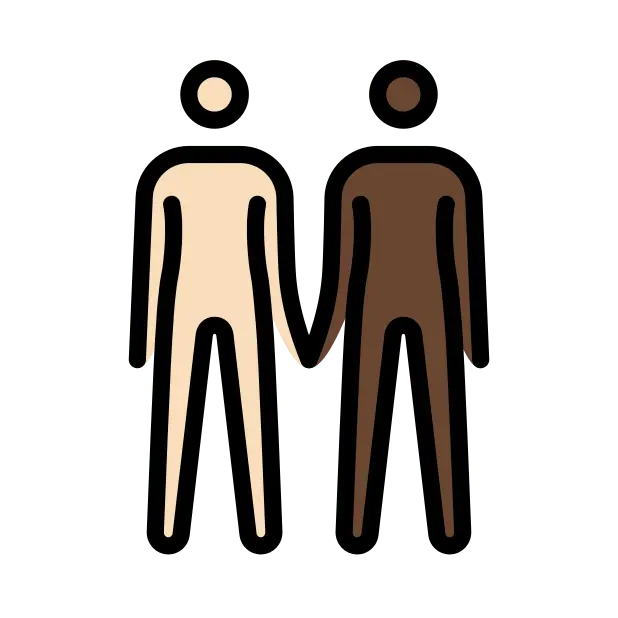 People Holding Hands: Light Skin Tone, Dark Skin Tone