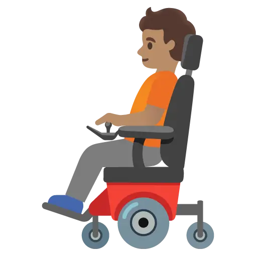 Person in Motorized Wheelchair: Medium Skin Tone