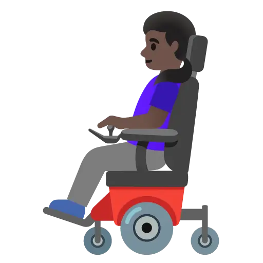 Woman in Motorized Wheelchair: Dark Skin Tone