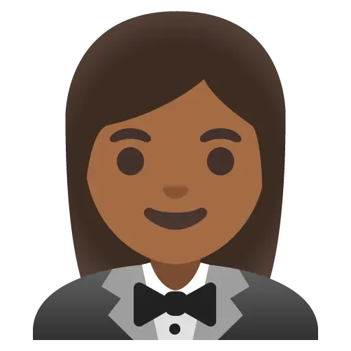 Woman in Tuxedo: Medium-Dark Skin Tone