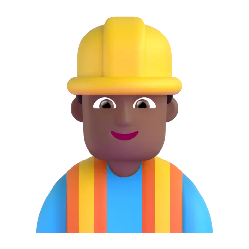 Man Construction Worker: Medium-Dark Skin Tone