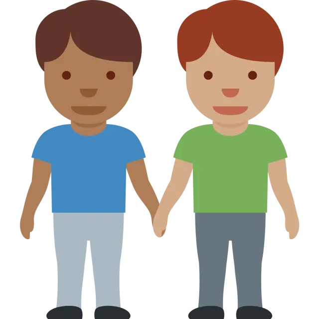 Men Holding Hands: Medium-Dark Skin Tone, Medium Skin Tone