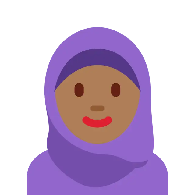 Woman With Headscarf: Medium-Dark Skin Tone