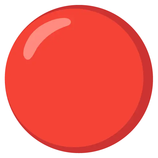 Grande círculo vermelho