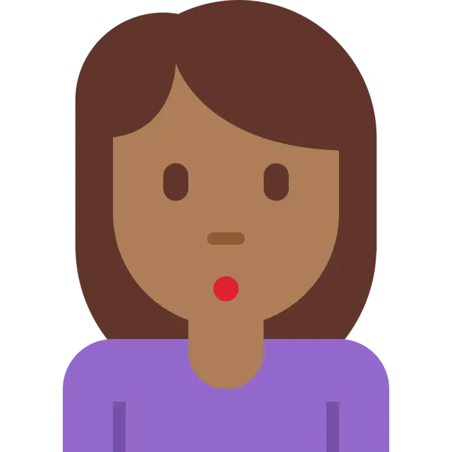 Woman Pouting: Medium-Dark Skin Tone