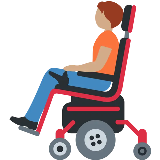 Person In Motorized Wheelchair: Medium Skin Tone