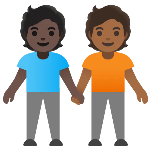 People Holding Hands: Medium-Dark Skin Tone, Dark Skin Tone