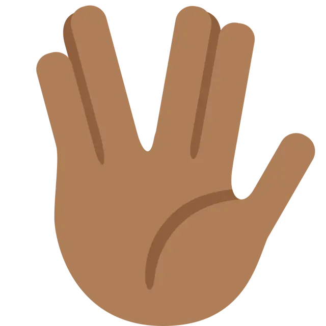 Vulcan Salute: Medium-Dark Skin Tone