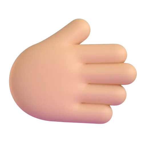 Rightwards Hand: Medium-Light Skin Tone