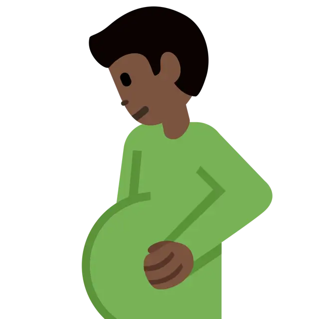 Pregnant Man: Dark Skin Tone