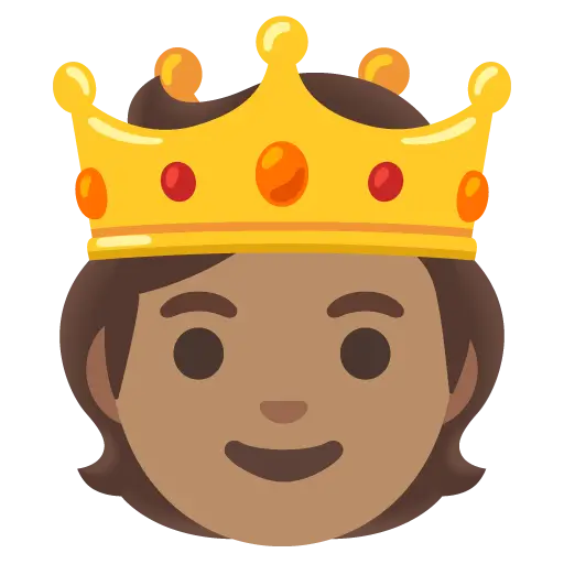 Person with Crown: Medium Skin Tone