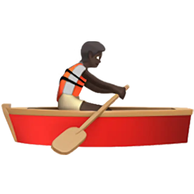 Person Rowing Boat: Dark Skin Tone