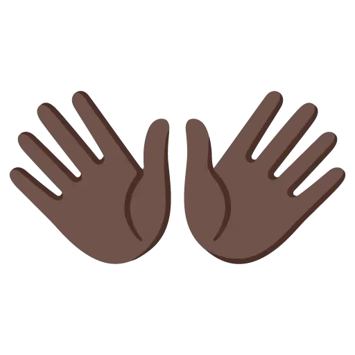 Open Hands: Dark Skin Tone