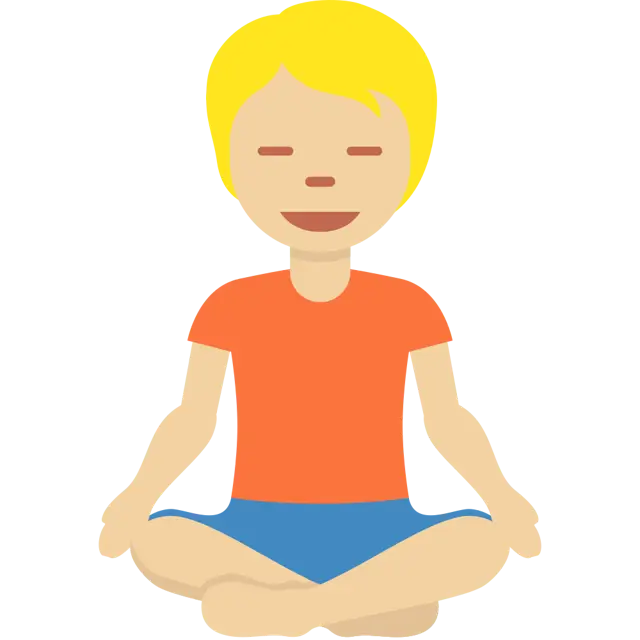 Person In Lotus Position: Medium-Light Skin Tone