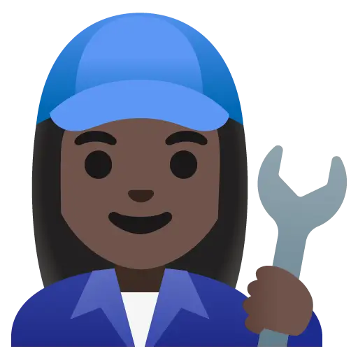 Woman Mechanic: Dark Skin Tone