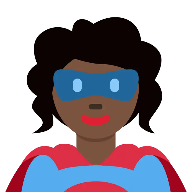 Woman Superhero: Dark Skin Tone