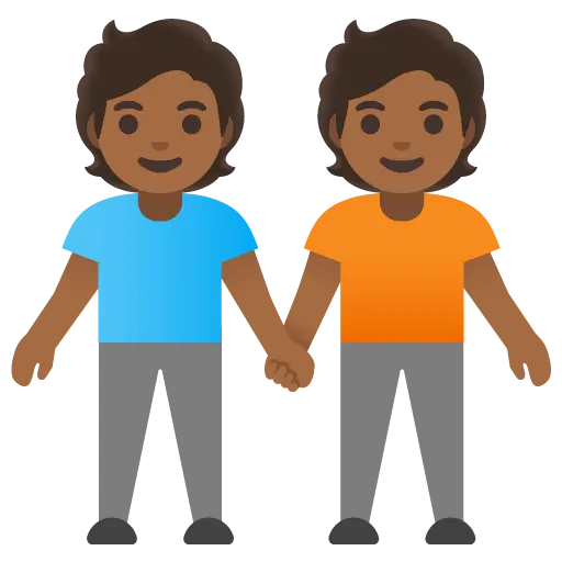 People Holding Hands: Light Skin Tone, Medium-Dark Skin Tone