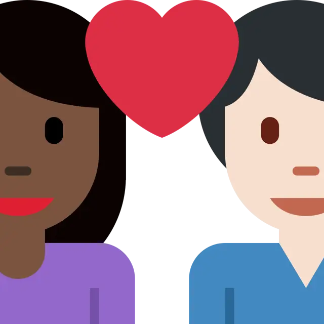 Couple With Heart: Woman, Man, Dark Skin Tone, Light Skin Tone