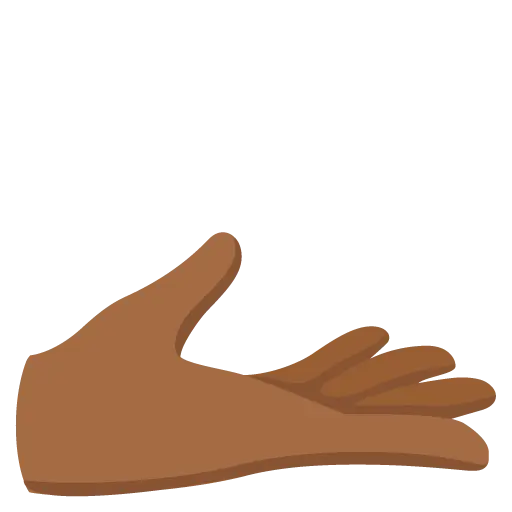 Palm Up Hand: Medium-Dark Skin Tone