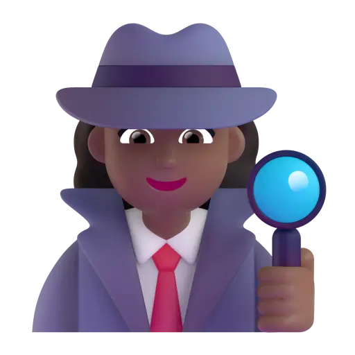 Woman Detective: Medium-Dark Skin Tone