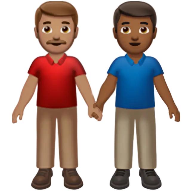 Men Holding Hands: Medium Skin Tone, Medium-Dark Skin Tone