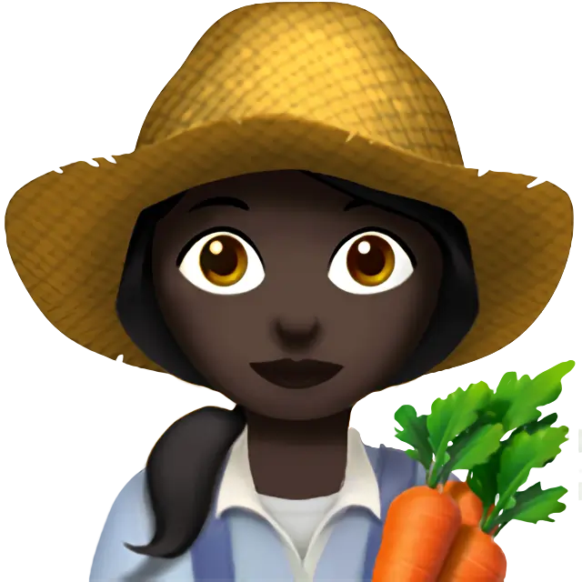 Woman Farmer: Dark Skin Tone