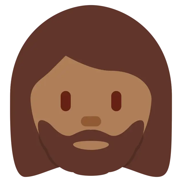 Woman: Medium-Dark Skin Tone, Beard