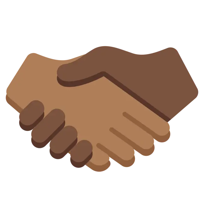 Handshake: Medium-Dark Skin Tone, Dark Skin Tone