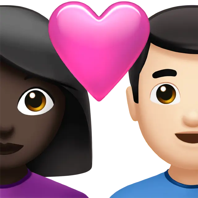 Couple with Heart: Woman, Man, Dark Skin Tone, Light Skin Tone