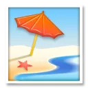 Plaża z parasolem