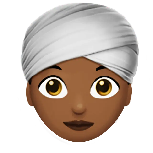 Woman Wearing Turban: Medium-Dark Skin Tone