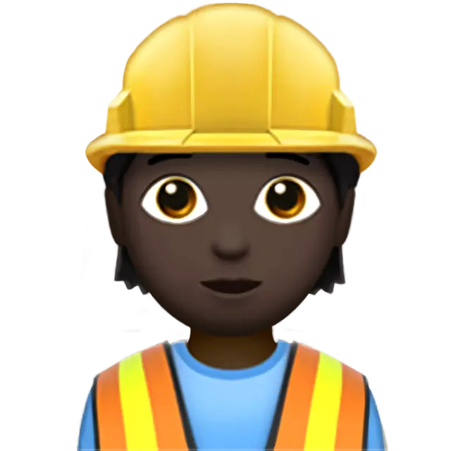 Construction Worker: Dark Skin Tone