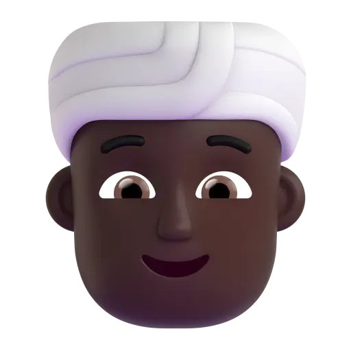 Person Wearing Turban: Dark Skin Tone