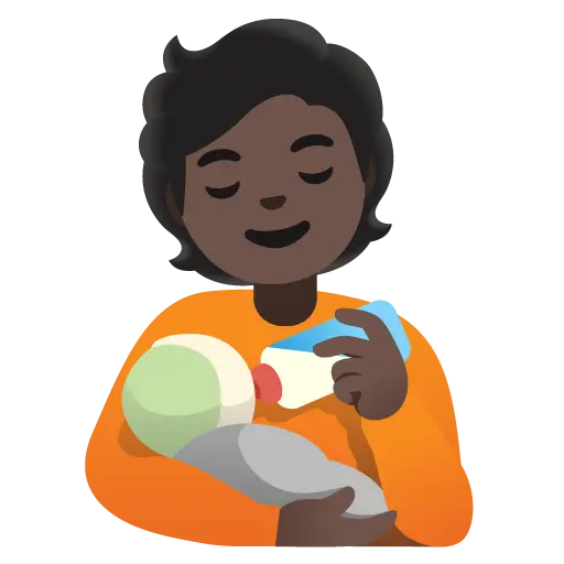 Person Feeding Baby: Dark Skin Tone