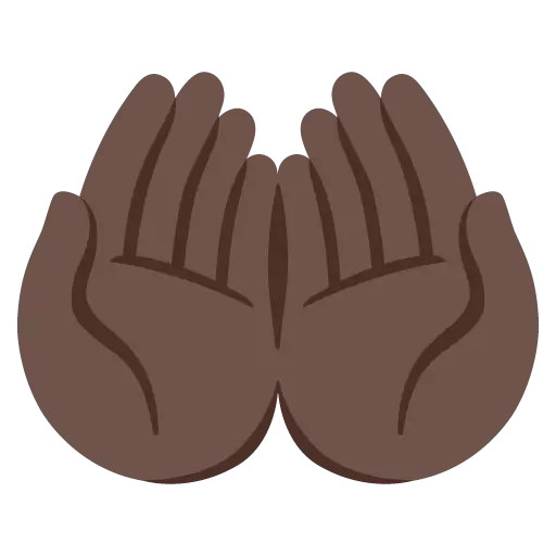 Palms Up Together: Dark Skin Tone