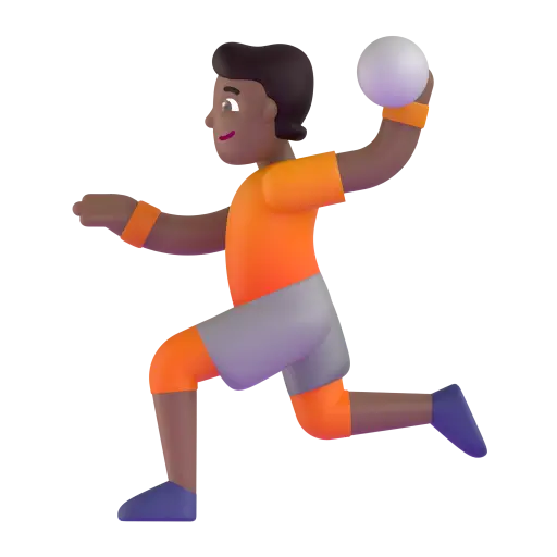 Person Playing Handball: Medium-Dark Skin Tone