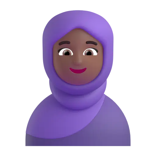 Woman with Headscarf: Medium-Dark Skin Tone