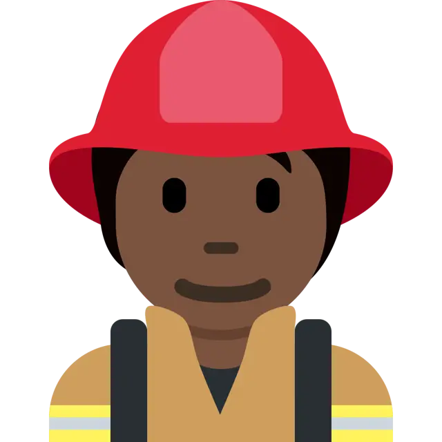 Firefighter: Dark Skin Tone