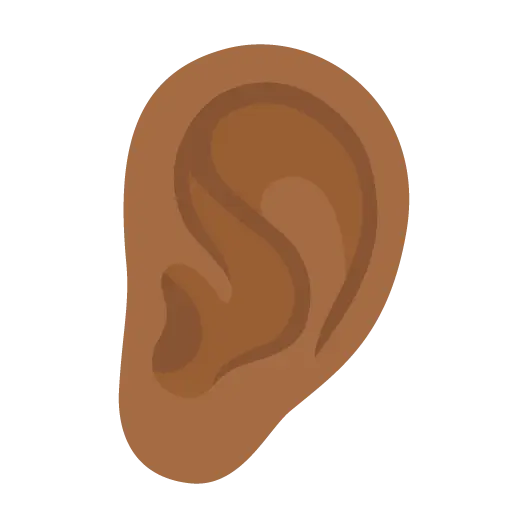 Ear: Medium-Dark Skin Tone