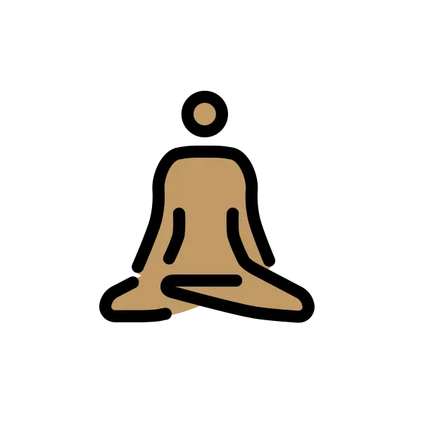 Man In Lotus Position: Medium Skin Tone